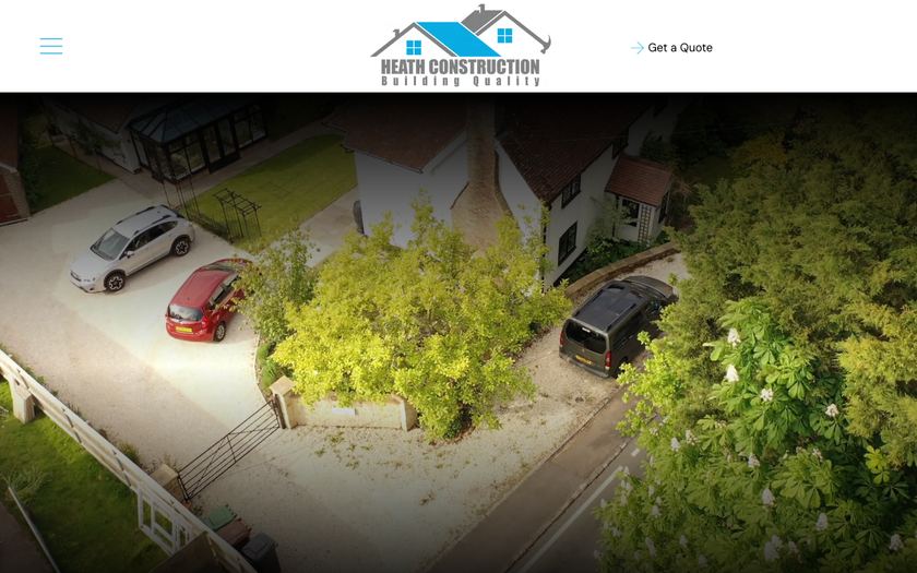 The Heath Construction website
