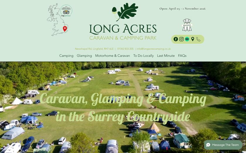 The Long Acres website